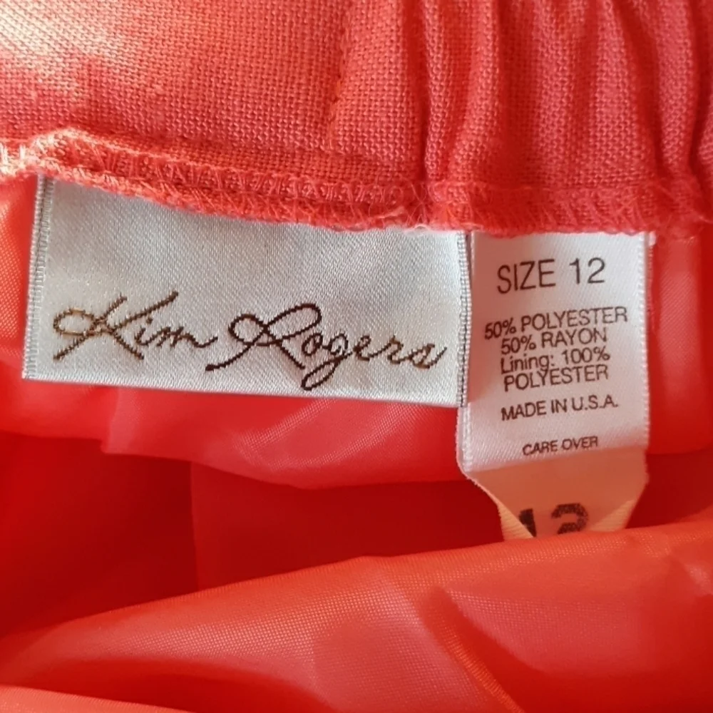 Kim Rogers skirt blazer suit peach color sz 10 12